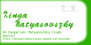 kinga matyasovszky business card